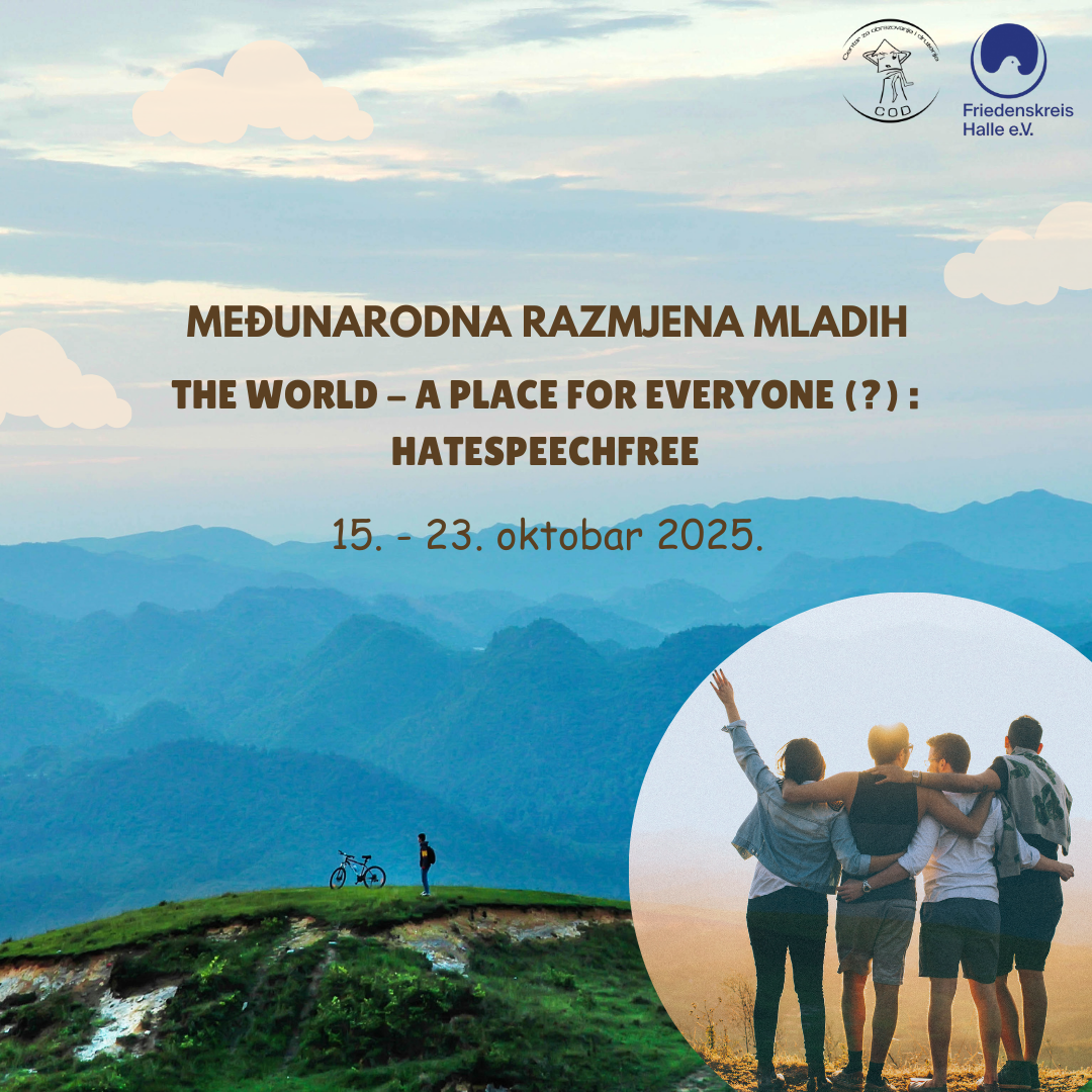 You are currently viewing Erasmus+ omladinska razmjena u BiH: “The World – a Place for Everyone (?) :hatespeechfree”